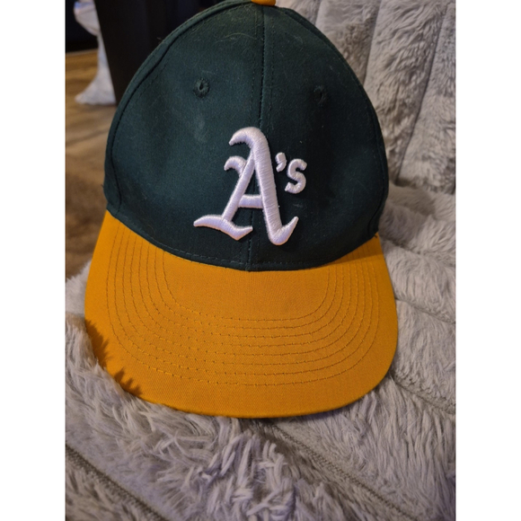 Oakland A’s TEAM MLB OC SPORTS Adjustable Baseball Cap Hat Green/Yellow VGC - Picture 1 of 5